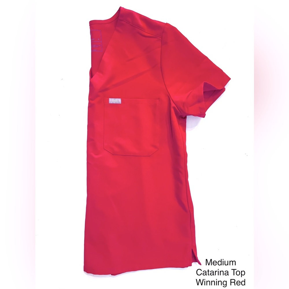 Figs Catarina Top, Size Medium, Winning Red